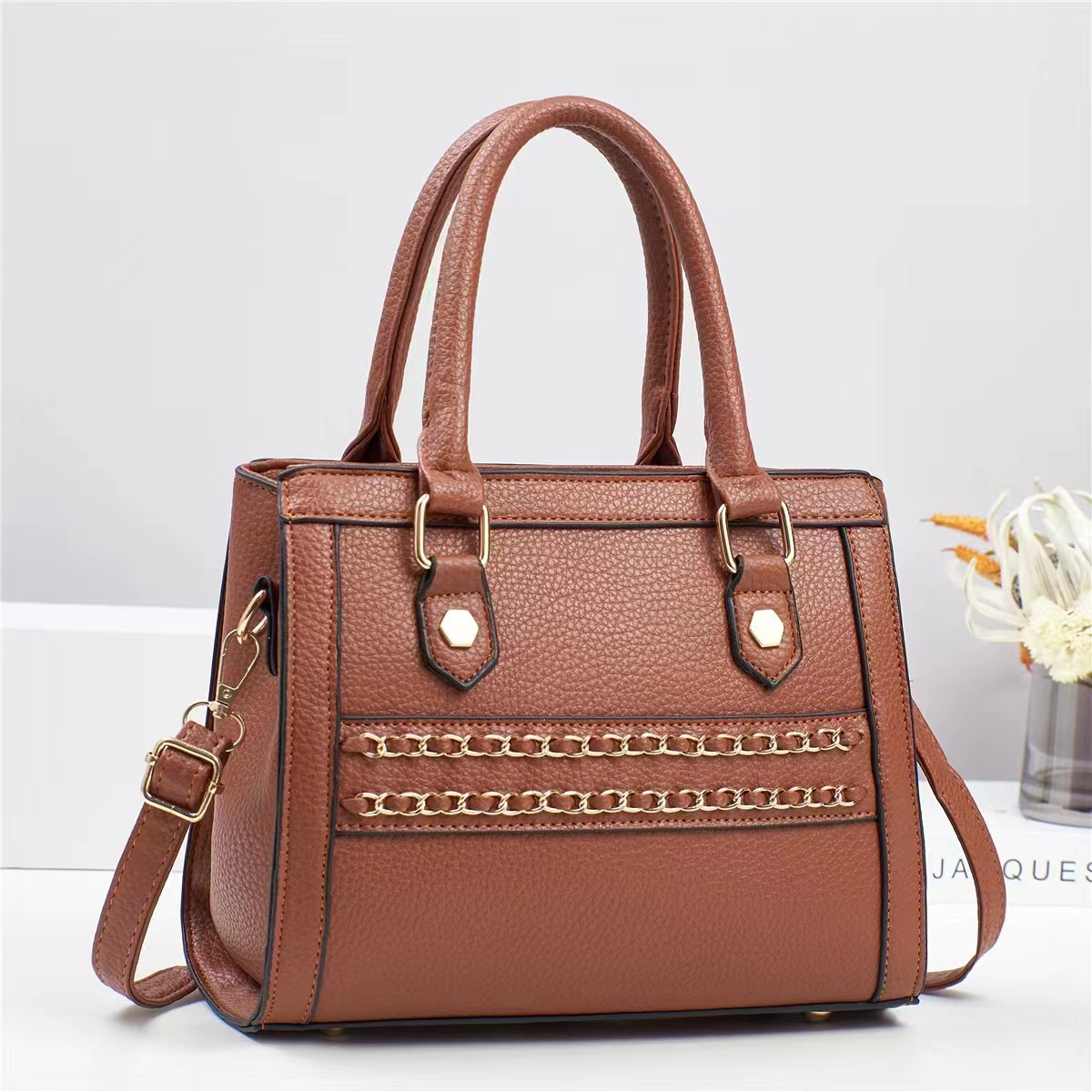 Manufacturer's foreign trade bag, women's fashionable handbag, Korean-style texture, single-shoulder smooth, crossbody bag for women, 2024 new style Specification drawing