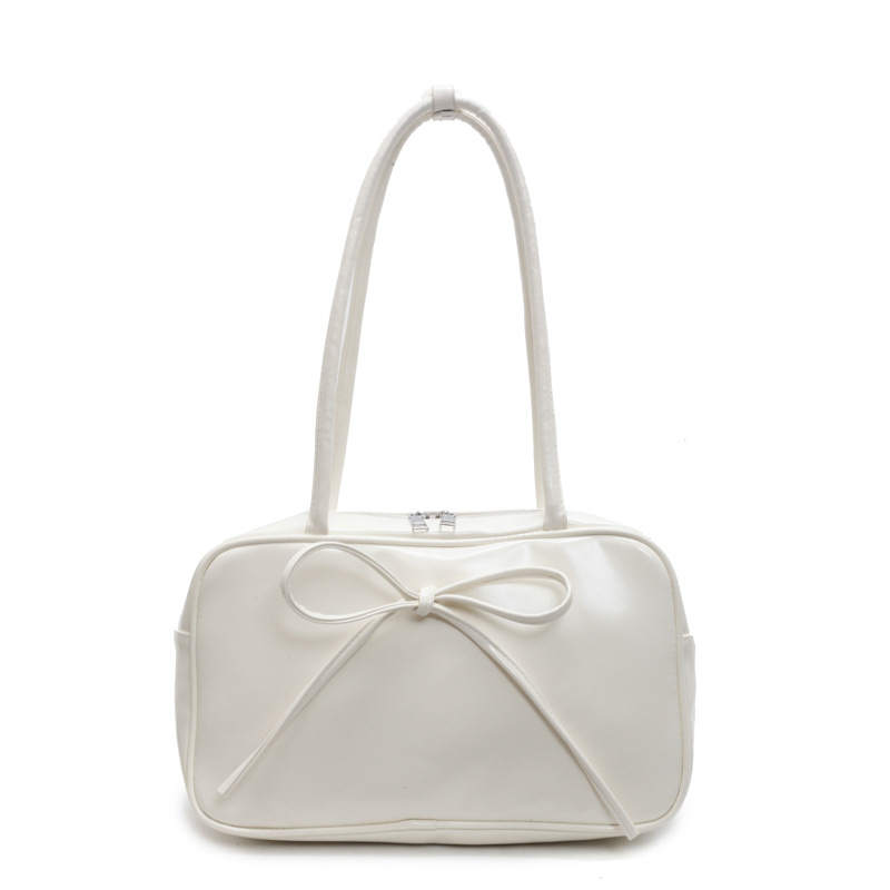 The new Boston bag of 2025, a niche design, is fashionable and versatile. It features a bow single-shoulder underarm bag, a baguette bag and a handbag Item Picture
