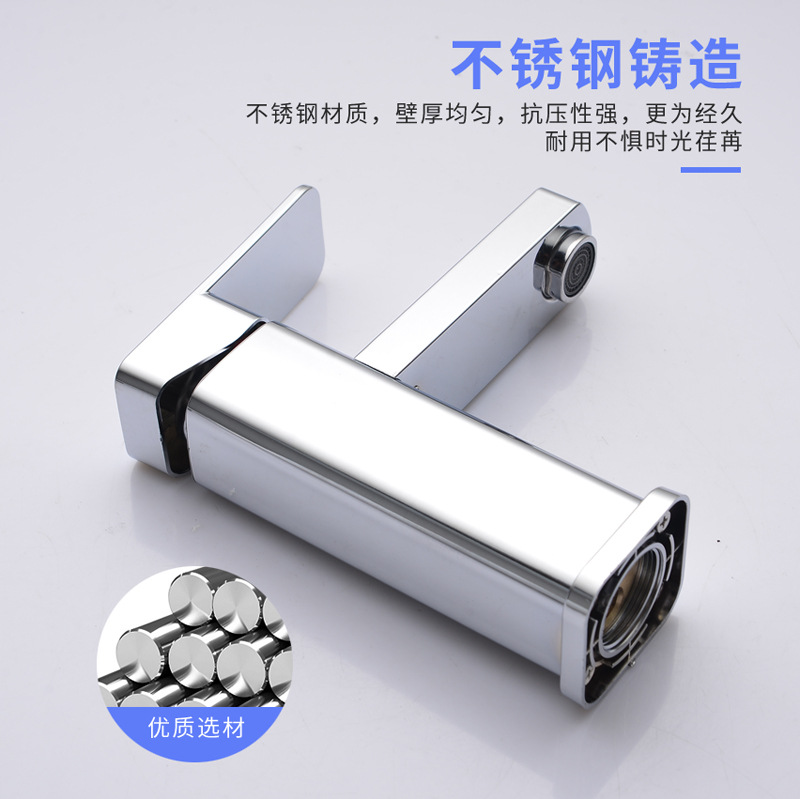 Cross-border bathroom, cabinet, basin, washbasin, concealed white countertop, faucet, cold and hot dual-purpose Specification drawing