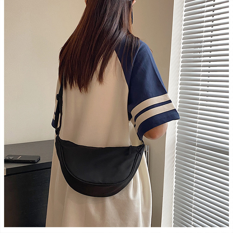 Jiaozi Bao Women's Fashion single-shoulder Bag 2023 New style simple and versatile single-shoulder canvas bag, a niche Japanese-style crossbody bag Specification drawing