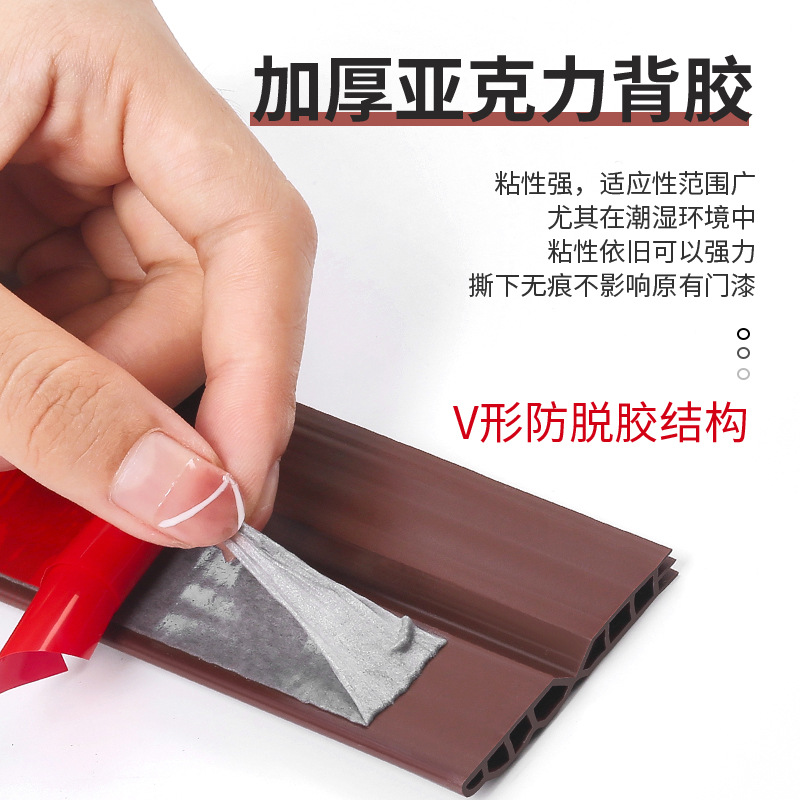 Door gap sealing strips, door bottom gaps, soundproof door stickers, door bottom gap retaining strips, bedroom door, windproof tool under the door Specification drawing