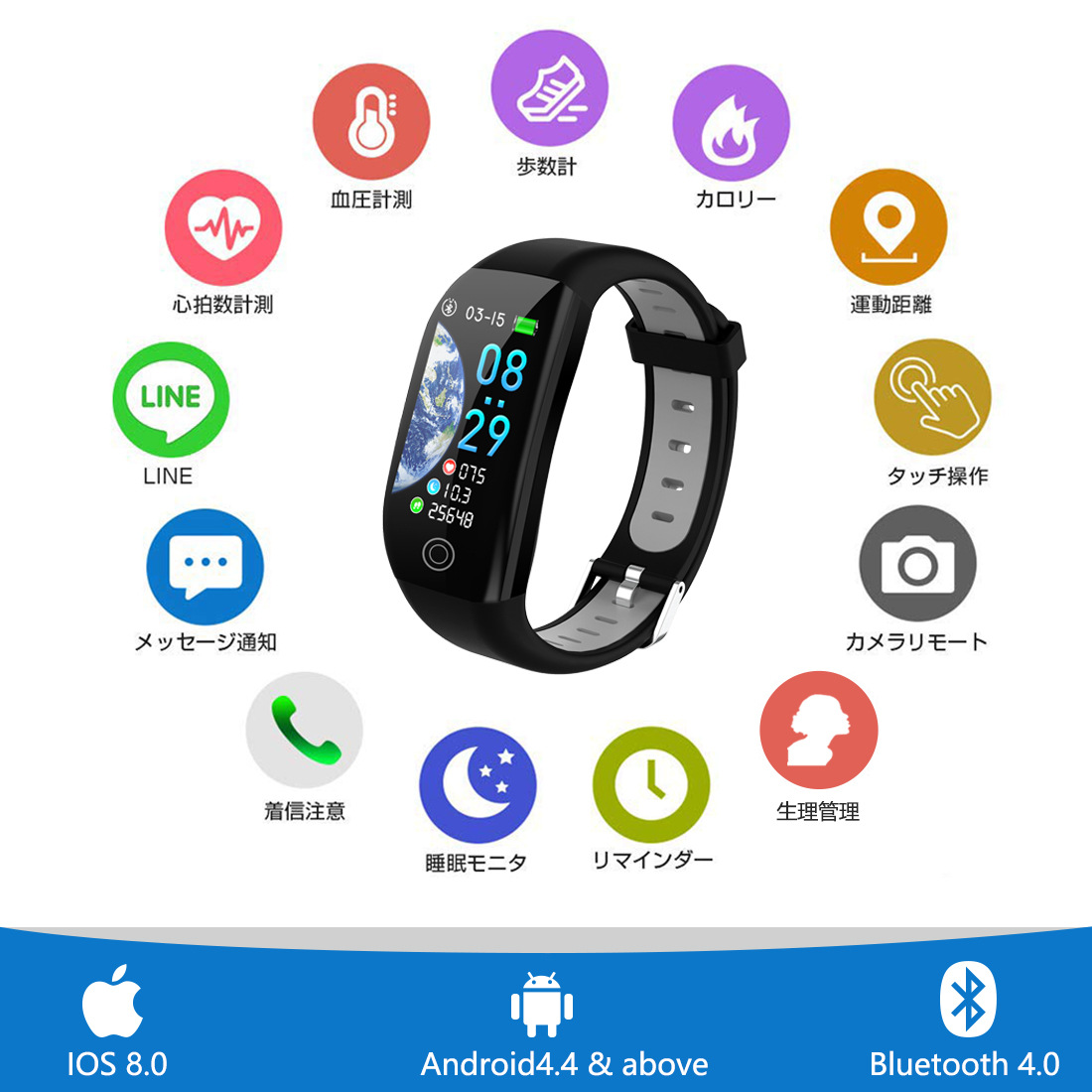 The new cross-border color screen F21 smart bracelet monitors sleep health, heart rate, blood pressure, gait, exercise, and Bluetooth Application Scenario