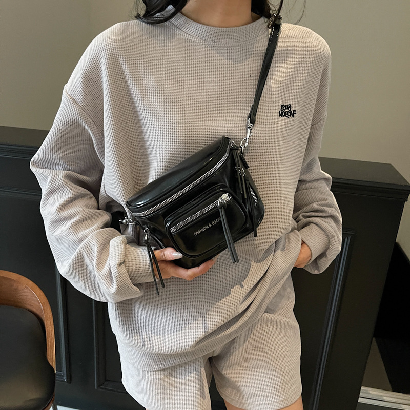Korean-style trendy, niche and elegant crossbody bag for women 2025 new cross-border women's waist bag, outdoor casual single-shoulder bag Specification drawing