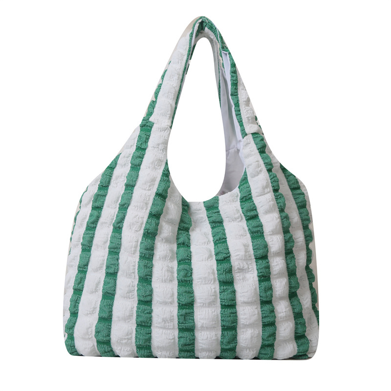 Personalized pleated bubble bag 2024 Spring New casual and fashionable large-capacity single-shoulder armpit hand-held tote bag Item Picture
