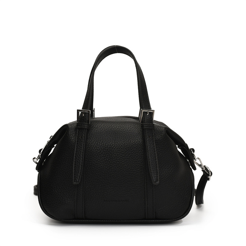 High-end retro lychee pattern small bag for women, 2025 new spring trend underarm single-shoulder bag, hand-held Boston bag Item Picture