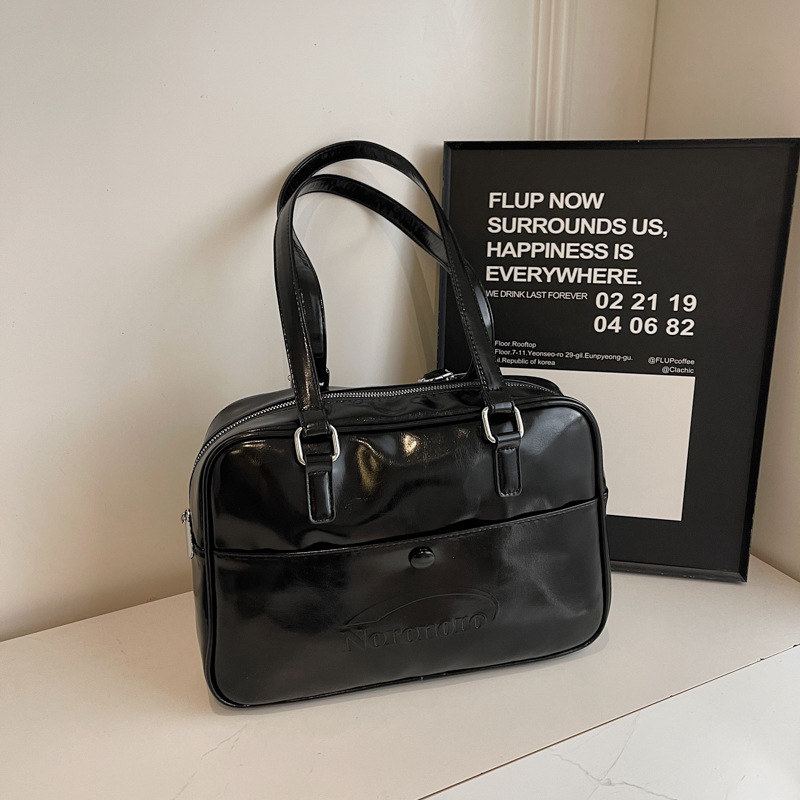 Retro oil wax leather underarm bag for women, 2025 new style fashionable Korean version backpack, casual large-capacity dual-purpose backpack details Picture