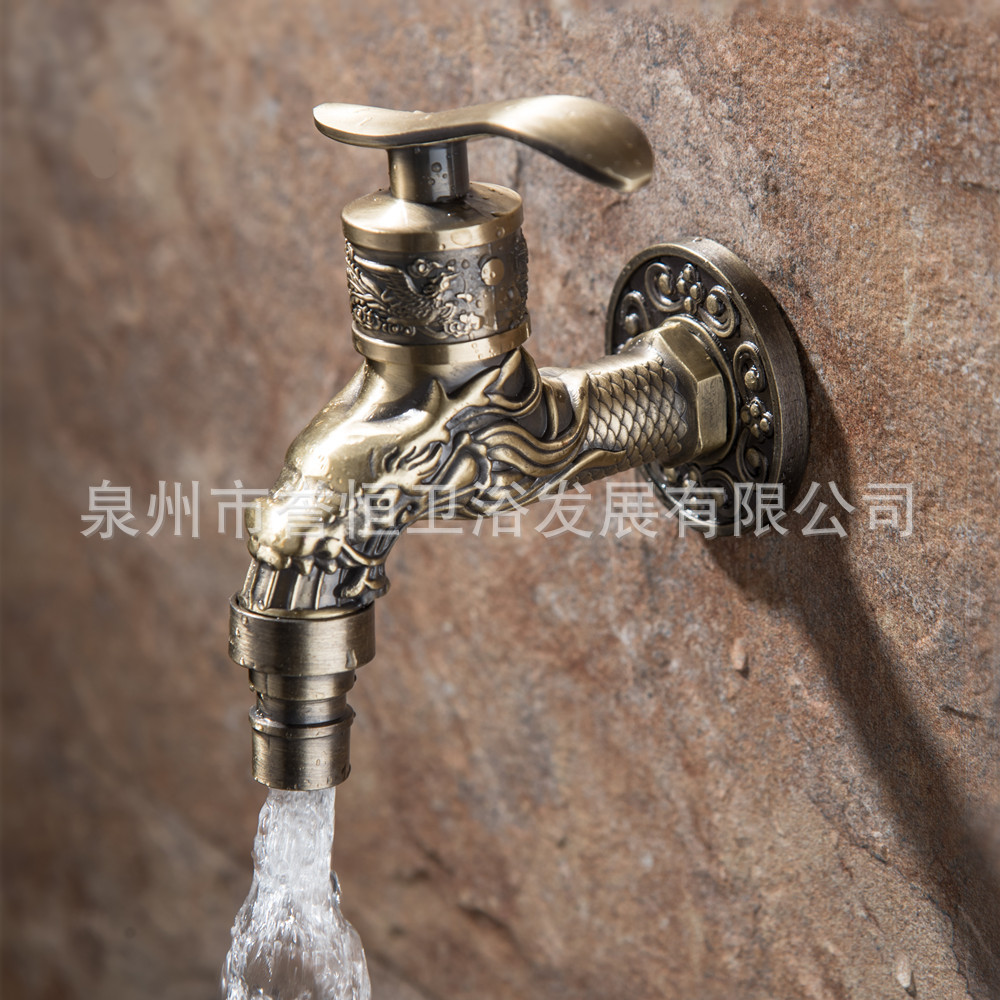 Cross-border antique antique copper-zinc alloy vintage faucet, wall-mounted washing machine mop, sink faucet Application Scenario