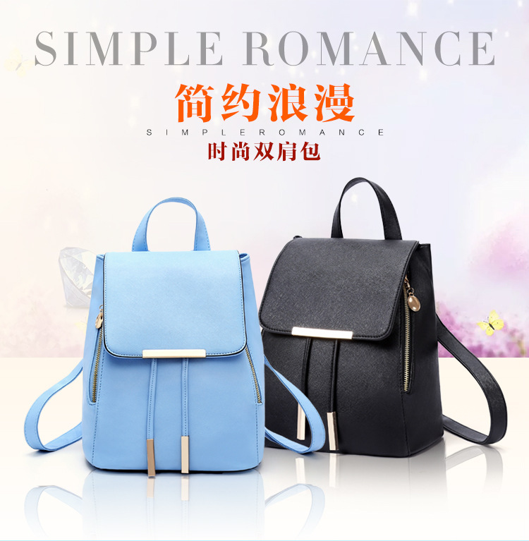 2022 New Trendy female student backpacks, fashionable and casual Korean-style backpacks, cross-border export consignment details Picture