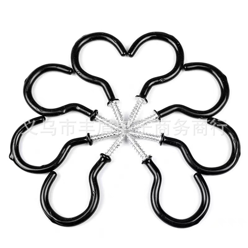 Copper-plated cup hooks, plastic-coated cup hooks, hook lamp hooks, dipped plastic cup hooks with pads, cup hooks with pads, hook question mark hooks Application Scenario