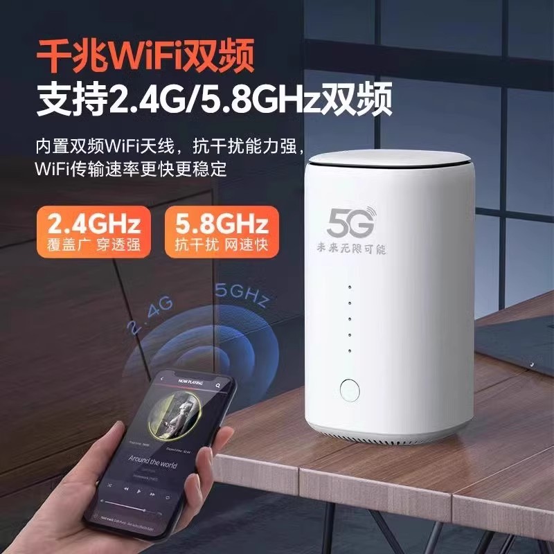 Portable wf router, dual-band gigabit wireless, full-network compatible CPE, indoor home, 5G router, office details Picture