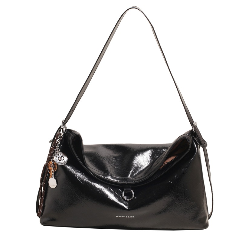 Retro large bag for women, 2024 new style, trendy high-end single-shoulder bag, large-capacity tote bag, commuter crossbody bag Item Picture