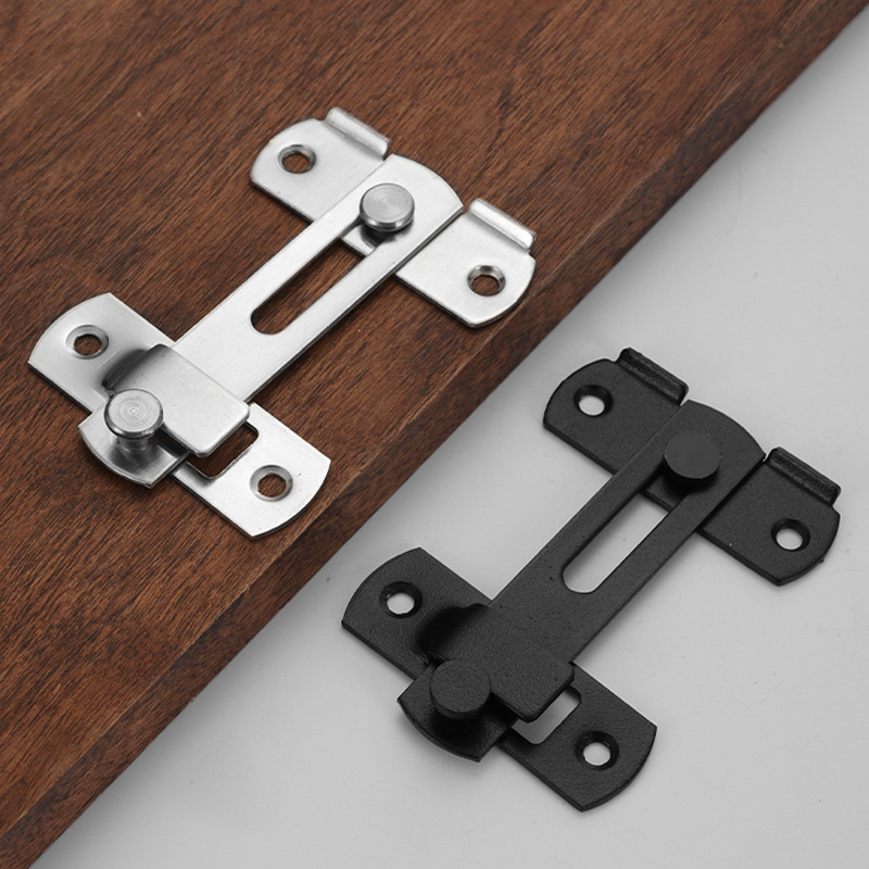 Stainless steel door latch, door bolt, door and window lock, safety protection, swing anti-theft buckle, thickened inner door lock details Picture