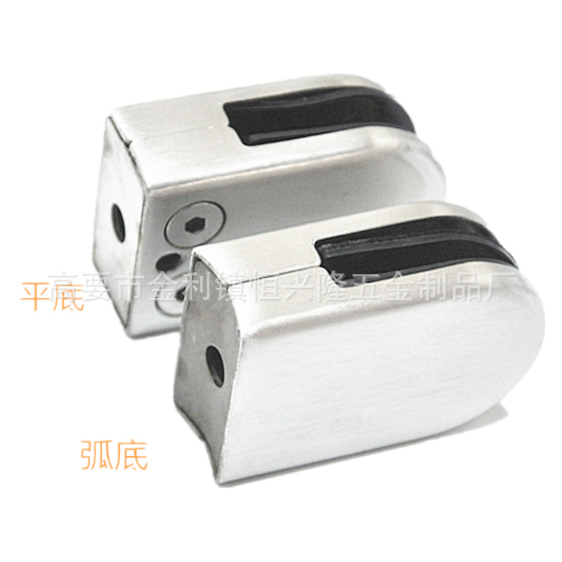 High-end stainless steel glass clamps, fish mouth clamps, glass fixing clamps, glass brackets, glass clips, no need for drilling Specification drawing