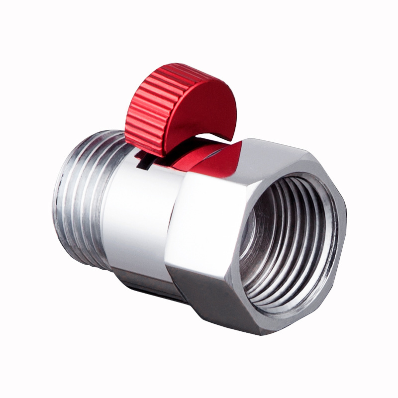 All-copper straight-through valve, bathroom switch valve, water flow regulating control valve, large flow 4-inch pipe joint, showerhead stop valve Item Picture