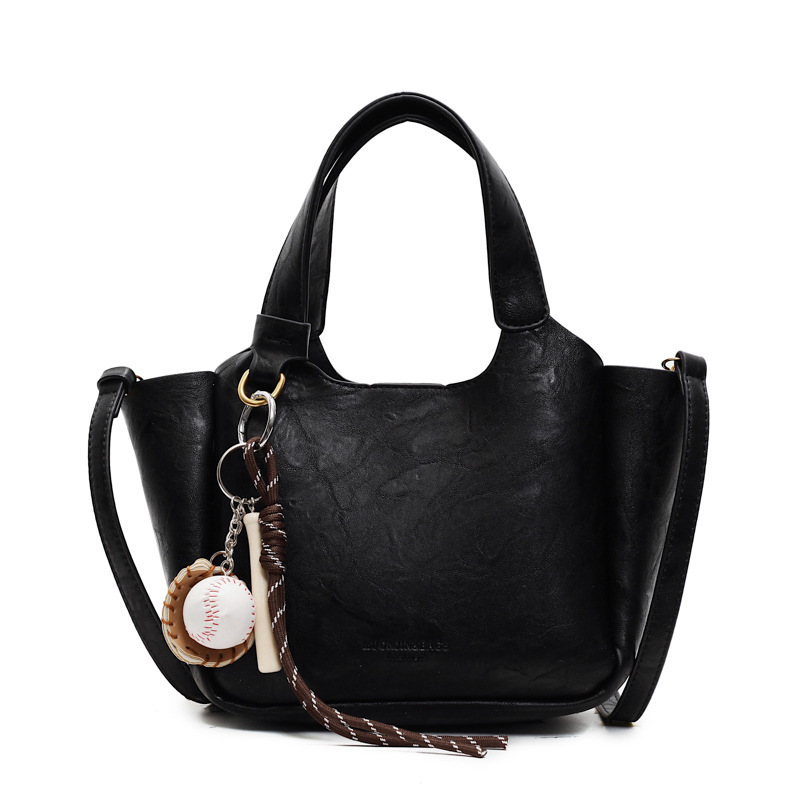 Retro hand-held vegetable basket bag for women, 2024 new trendy Korean bucket bag, multi-functional casual single-shoulder crossbody bag Item Picture