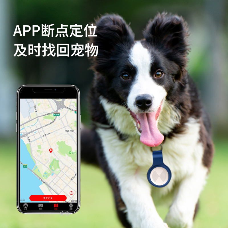 The new cross-border Bluetooth anti-loss device Airtag features an intelligent key and item alarm for pet collars of the same size Specification drawing