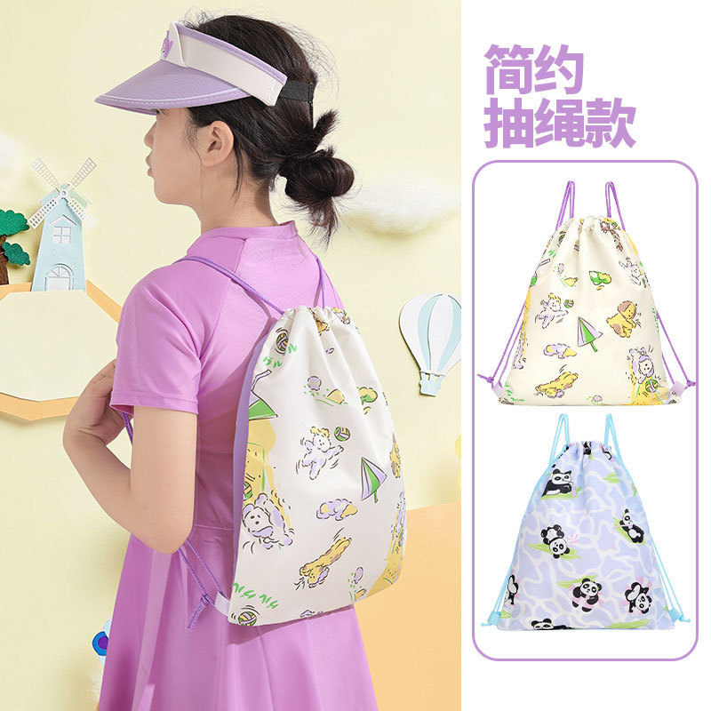 Patterned cartoon children's swimming bag, backpack with shoes, pool swimming bag, outdoor dry and wet separation backpack, waterproof swimming goggles bag Application Scenario