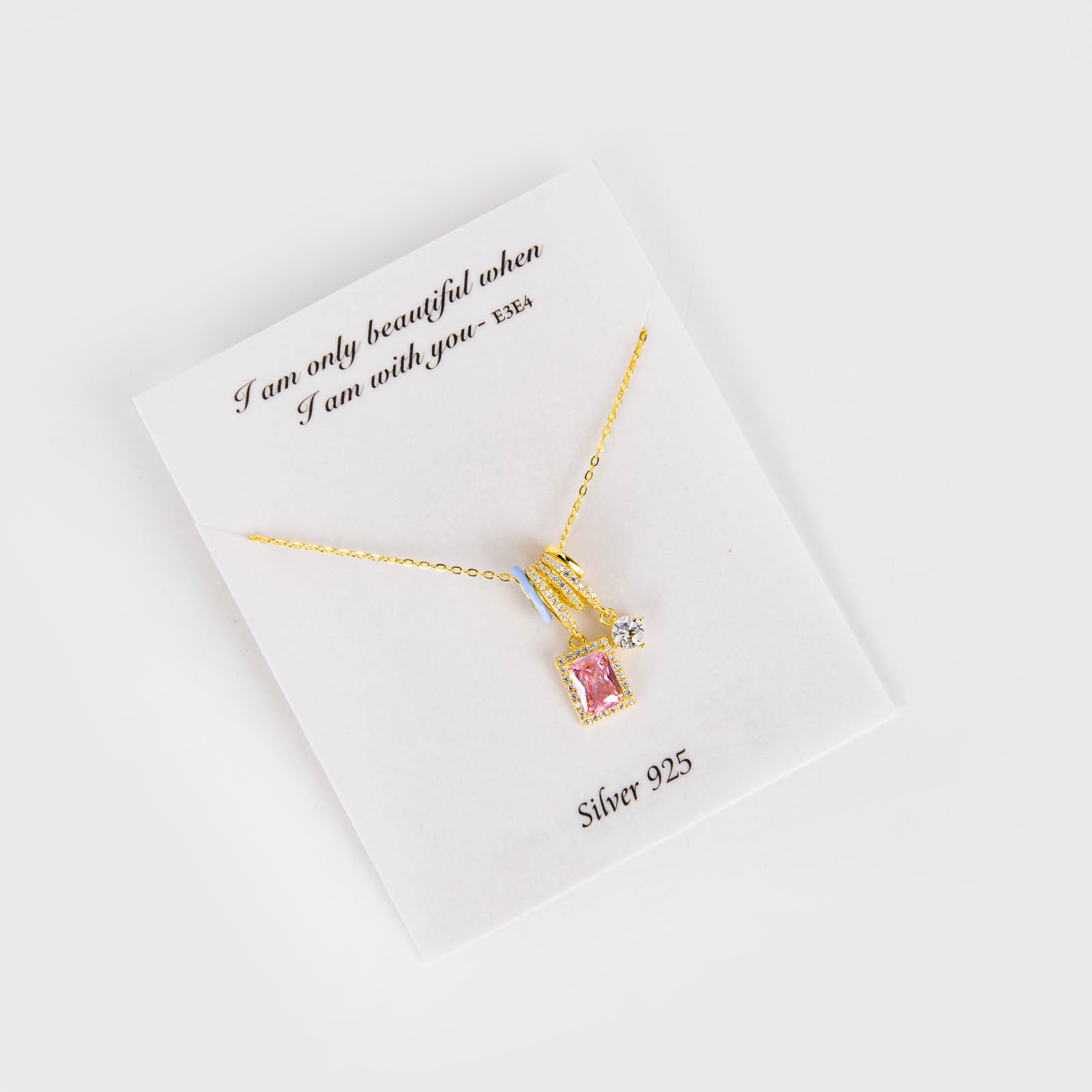 Aurora Ice Crystal necklace, light luxury collarbone chain, elegant and versatile accessory, Valentine's Day gift details Picture