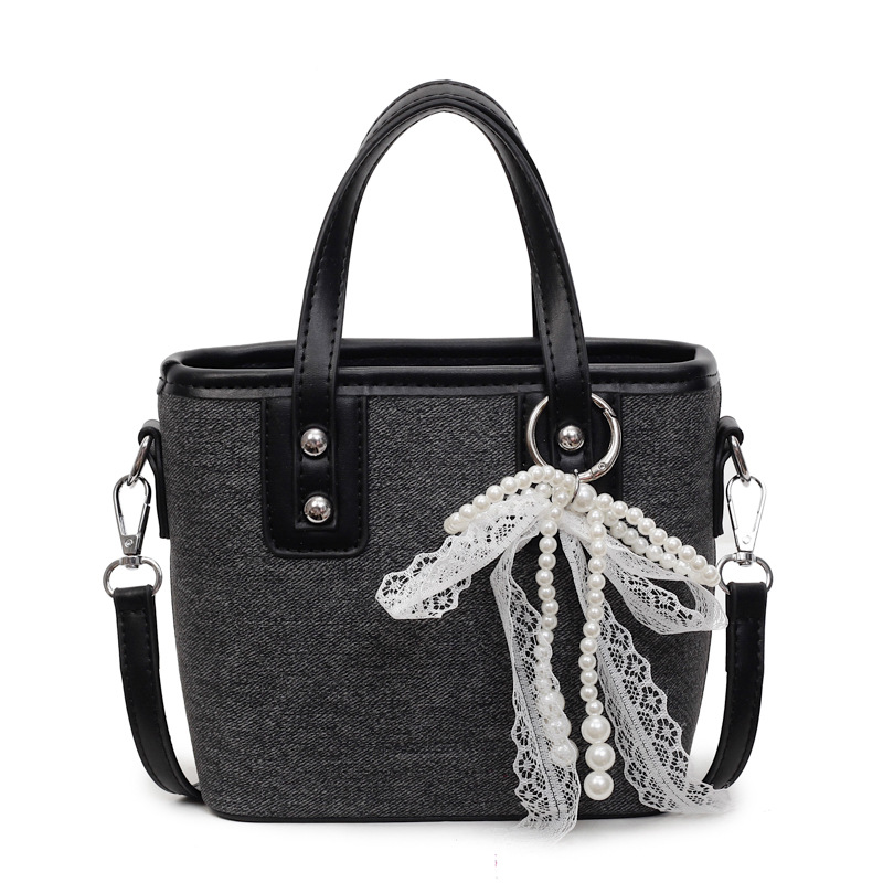 High-end handbag, simple and stylish bucket bag for women, 2025 new Korean version single-shoulder bag, fashionable color-blocking crossbody bag Item Picture