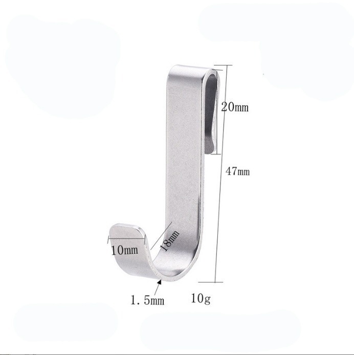 Bathroom hook, strong load-bearing, small hook without drilling, multi-functional hook hanging rack, stainless steel hook, perforated plate hook Specification drawing