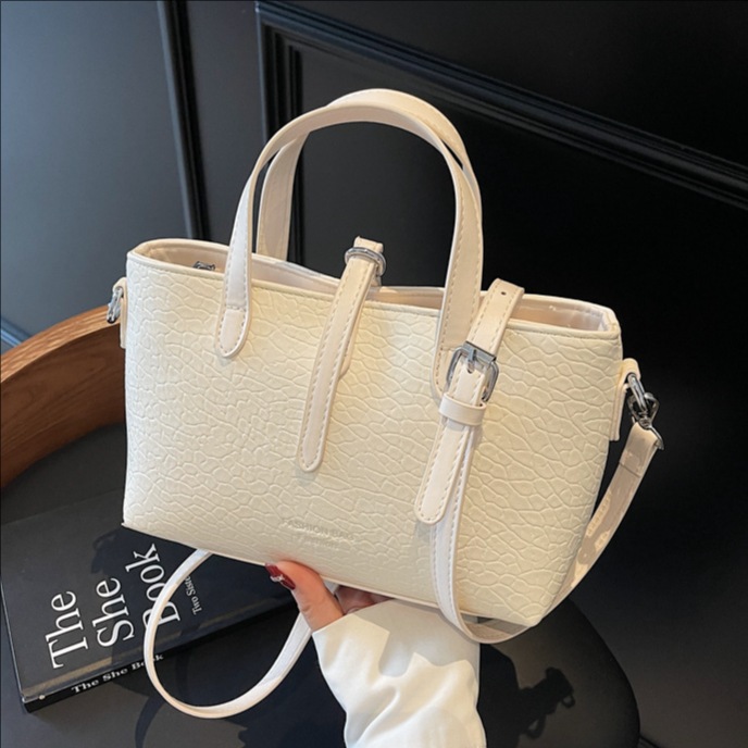 Cross-border 2025 New high-end large-capacity bucket bag for women, casual retro commuting fashion single-shoulder crossbody bag for women full figure