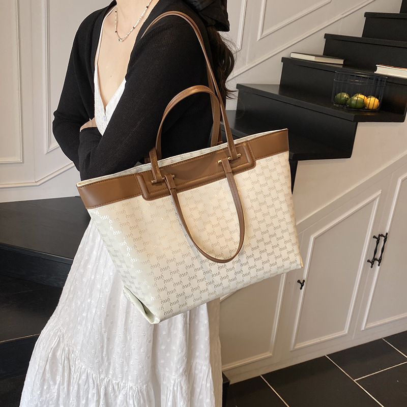 Cross-border bags, women's large-capacity commuter tote bags, women's handbags, fashionable, versatile and high-end shoulder bags Specification drawing