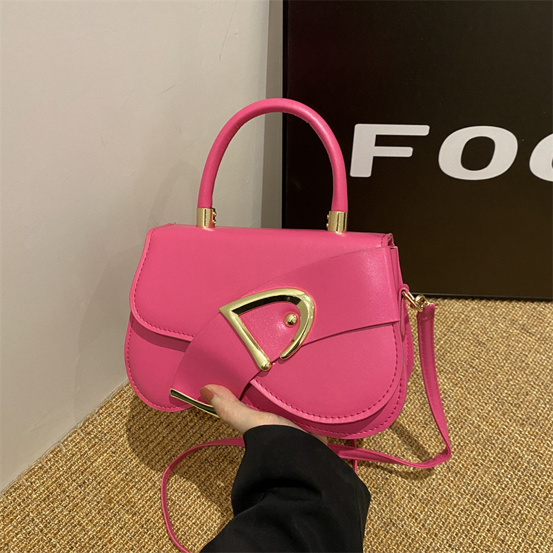 Trendy and niche design, versatile small square bag for women 2024, stylish solid color texture, crossbody handbag full figure