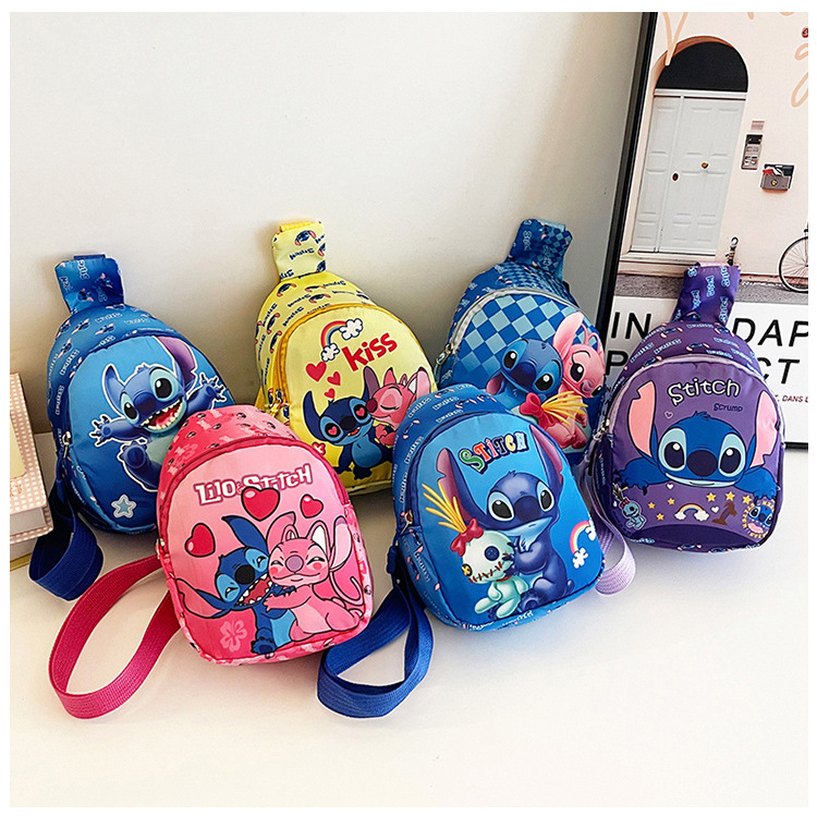 Cartoon bags, children's bags, fashionable and casual crossbody bags for boys and girls, new trendy matching coin purges, and chest bags for boys and girls full figure