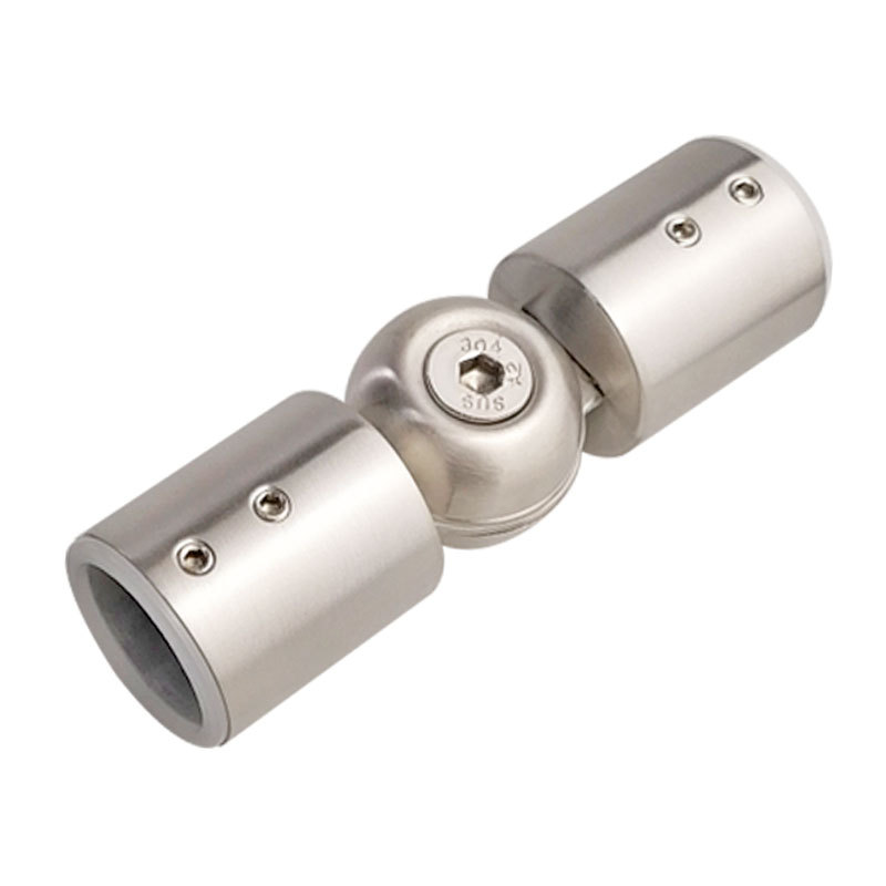 304 stainless steel round pipe connectors, adjustable black fixing parts for bathrooms, shower room curtain rods, universal connectors Item Picture