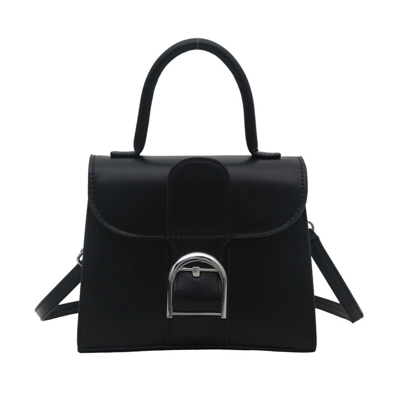 A fashionable new hand-held shoulder crossbody small square bag, a lychee pattern Kelly bag, a women's quality commuting bag Item Picture