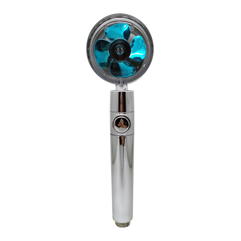 The "Little Waist" turbine showerhead, a popular hand shower, has a pressurized fan blade that can stop water flow with one click across borders Specification drawing
