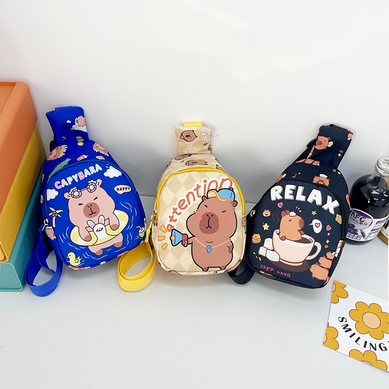 The new 2024 winter children's bag with cartoon patterns, a single-shoulder crossbody bag, is a fashionable storage bag for babies to go out and play Application Scenario