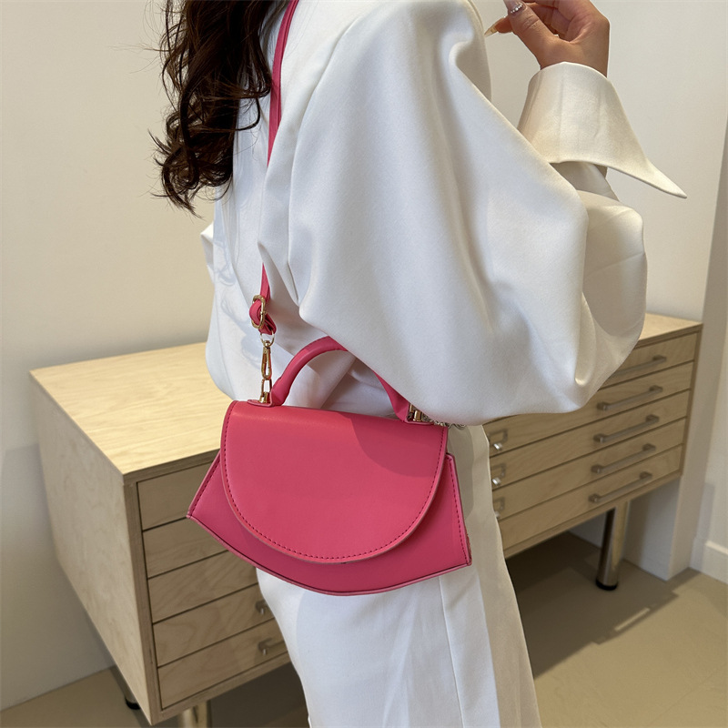 Stylish, stylish, simple and casual single-shoulder bag for Spring/Summer 2024, solid color fashionable hand-held crossbody bag Specification drawing