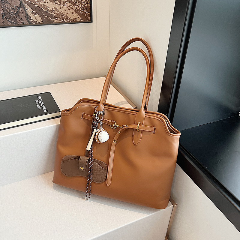 A simple and versatile work bag with a large capacity for women, a new 2024 casual, retro and high-end fashionable tote bag Specification drawing