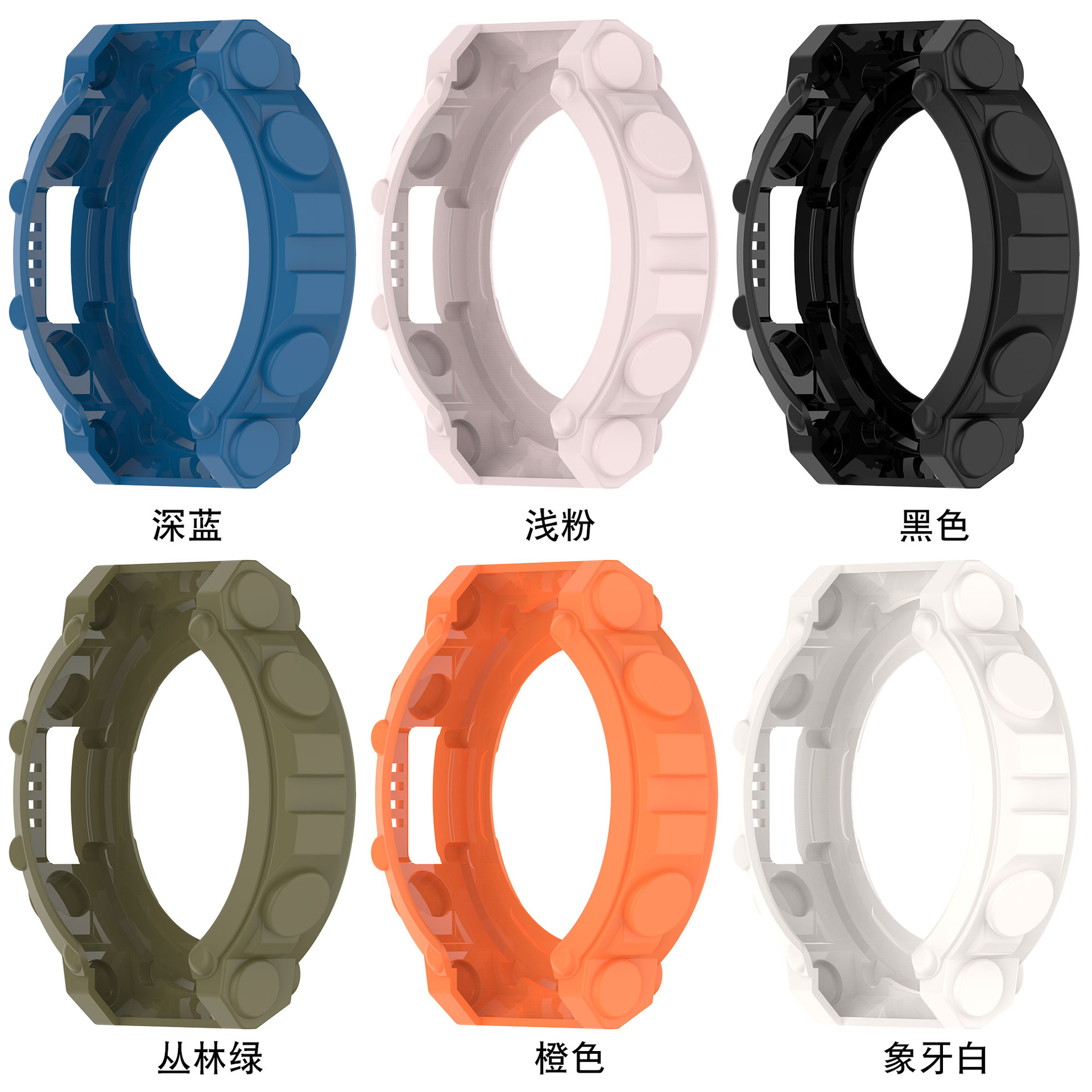 Xinyuan Shuntong is suitable for Huami Amazfit T-Rex 2 watch protective case armor tpu semi-enclosed anti-drop case details Picture