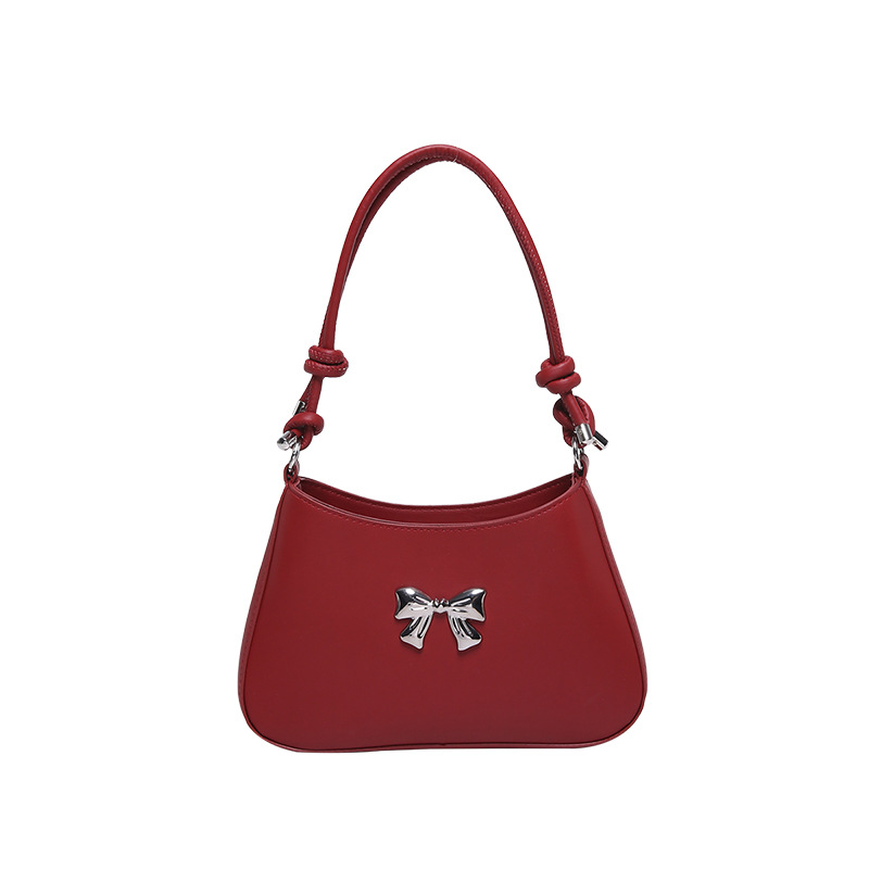 The 2024 new Korean-style single-shoulder crossbody handbag with a fashionable bow underarm bag is a cross-border trend for women Item Picture
