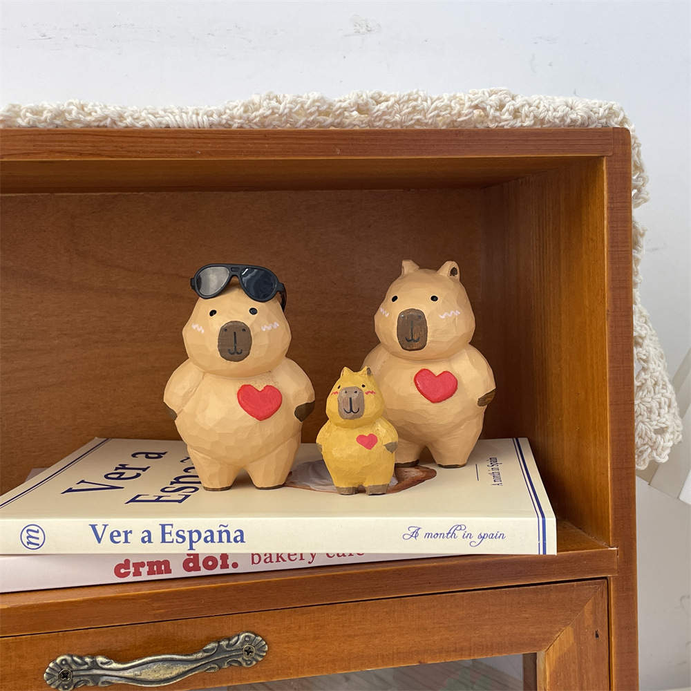 MXX02 Hand-carved small decorative item, Kapipala desktop decoration, couple gift, car toy for friends details Picture
