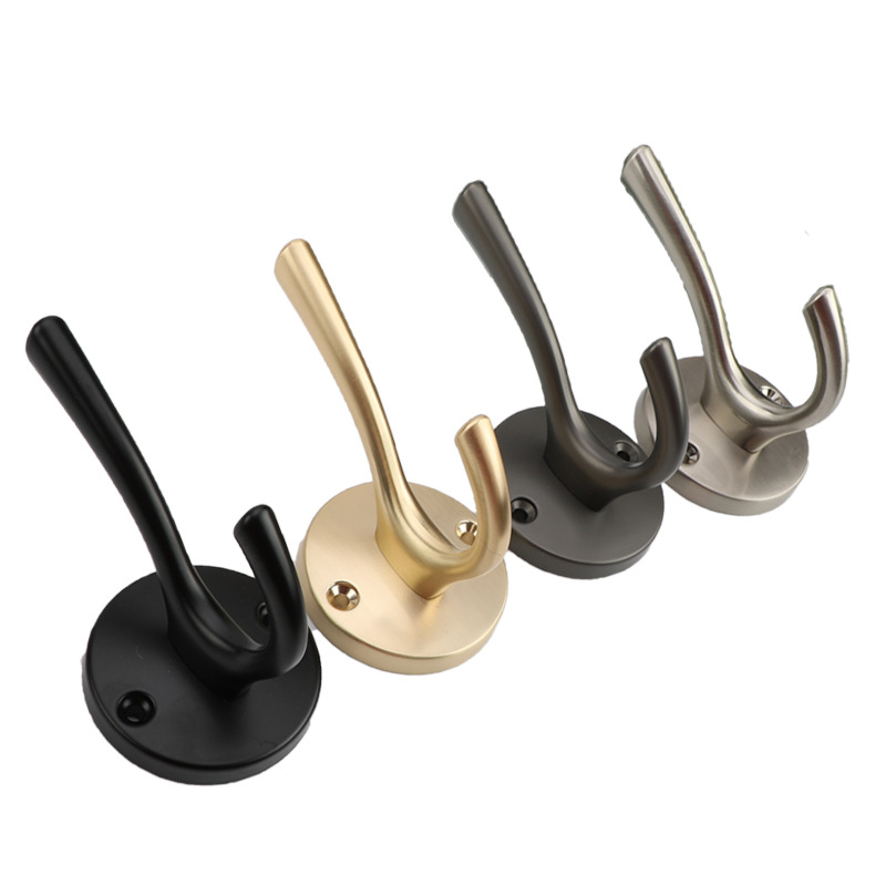 American-style coat hooks, hat hooks, Nordic modern and simple black wardrobe hooks. After entering the house, hook the wardrobe Item Picture
