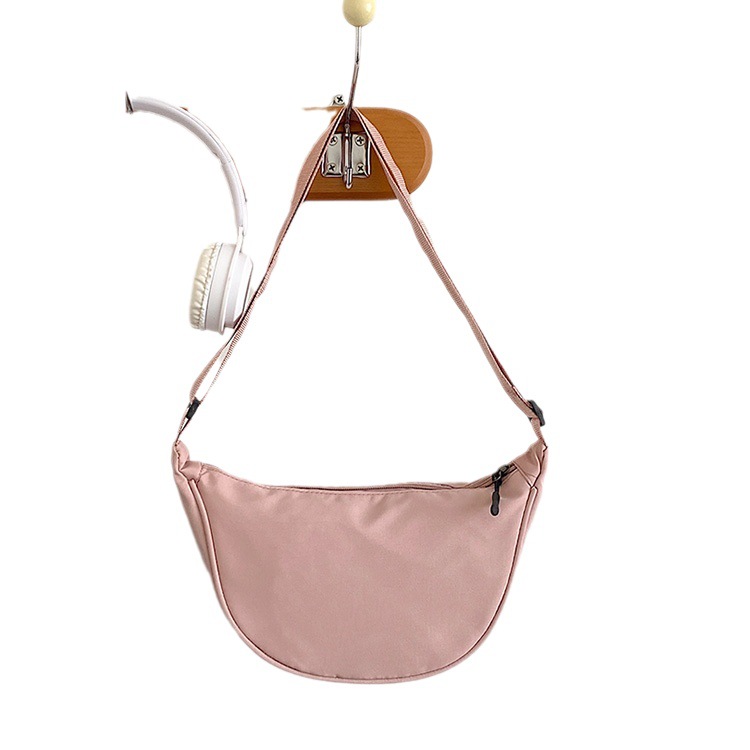 Jiaozi Bao Women's Fashion single-shoulder Bag 2023 New style simple and versatile single-shoulder canvas bag, a niche Japanese-style crossbody bag Item Picture