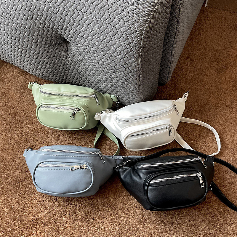 Fashionable women's waist bag 2023 New style simple travel chest bag solid color pu diamond-shaped embroidery thread single-shoulder crossbody bag Application Scenario