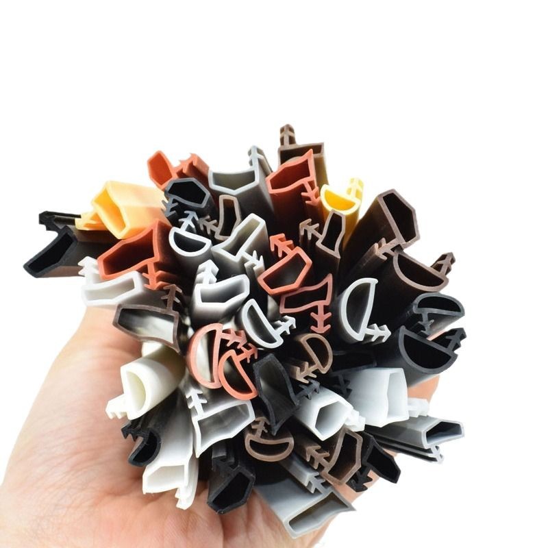 Soundproof rubber strip, anti-collision sealing strip, bedroom door, noise-proof and windproof side card type wooden door slot sealing rubber strip Item Picture
