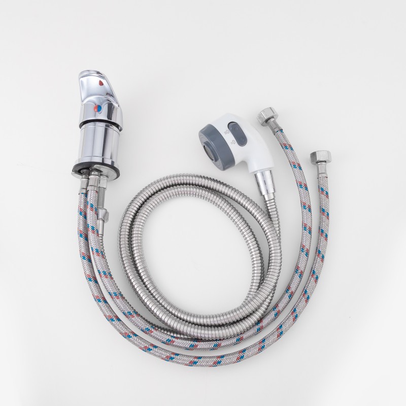 Hair salon hair washing bed cold and hot water mixing valve, shower head, washbasin hose, hair salon hair washing bed faucet accessories details Picture