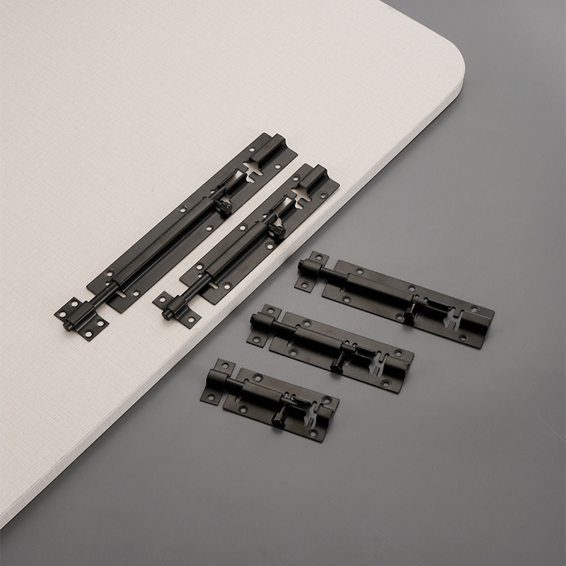 Thickened 304 stainless steel Chinese latch, black window anti-theft latch, wooden door lock latch, extended exposed door bolt Application Scenario