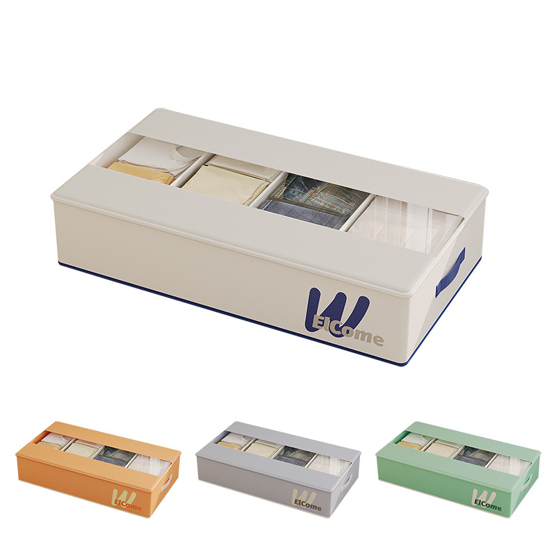 Runhui Dust-free moisture-proof under-bed storage box, waterproof and mold-proof storage box, multi-functional covered compartments storage box Item Picture