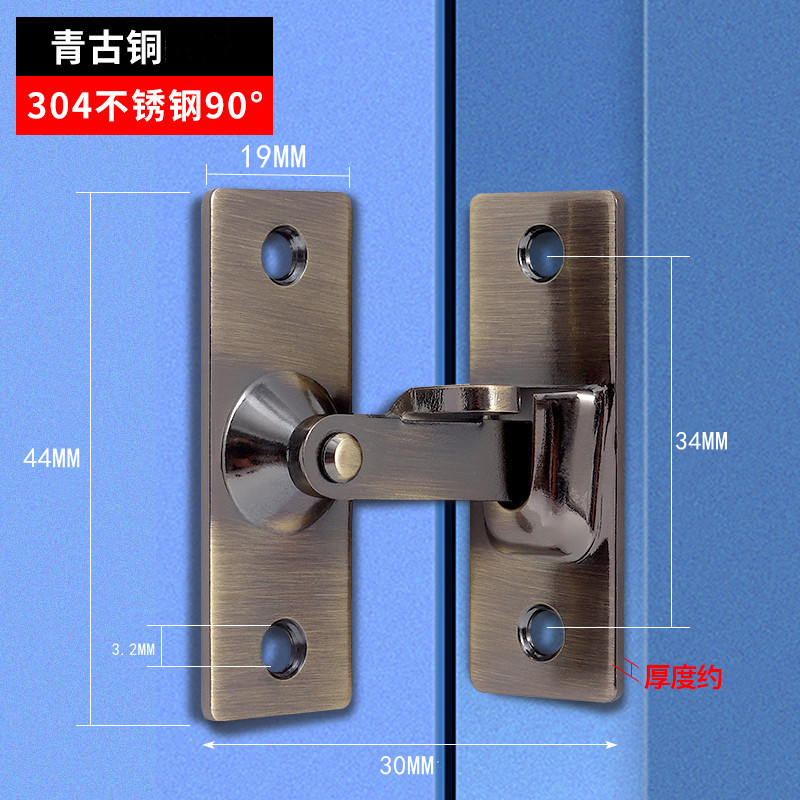 Wholesale of 90-degree right-angle door buckles, sliding door locks, snap fasteners, anti-theft fasteners and latches made of 304 stainless steel precision casting Application Scenario