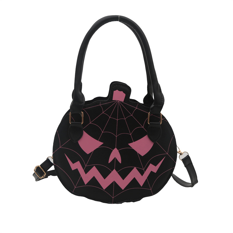 Halloween Funny Pumpkin Bag 2024 New Fashion color-blocking, creative and trendy single-shoulder women's bag, cartoon crossbody bag Item Picture
