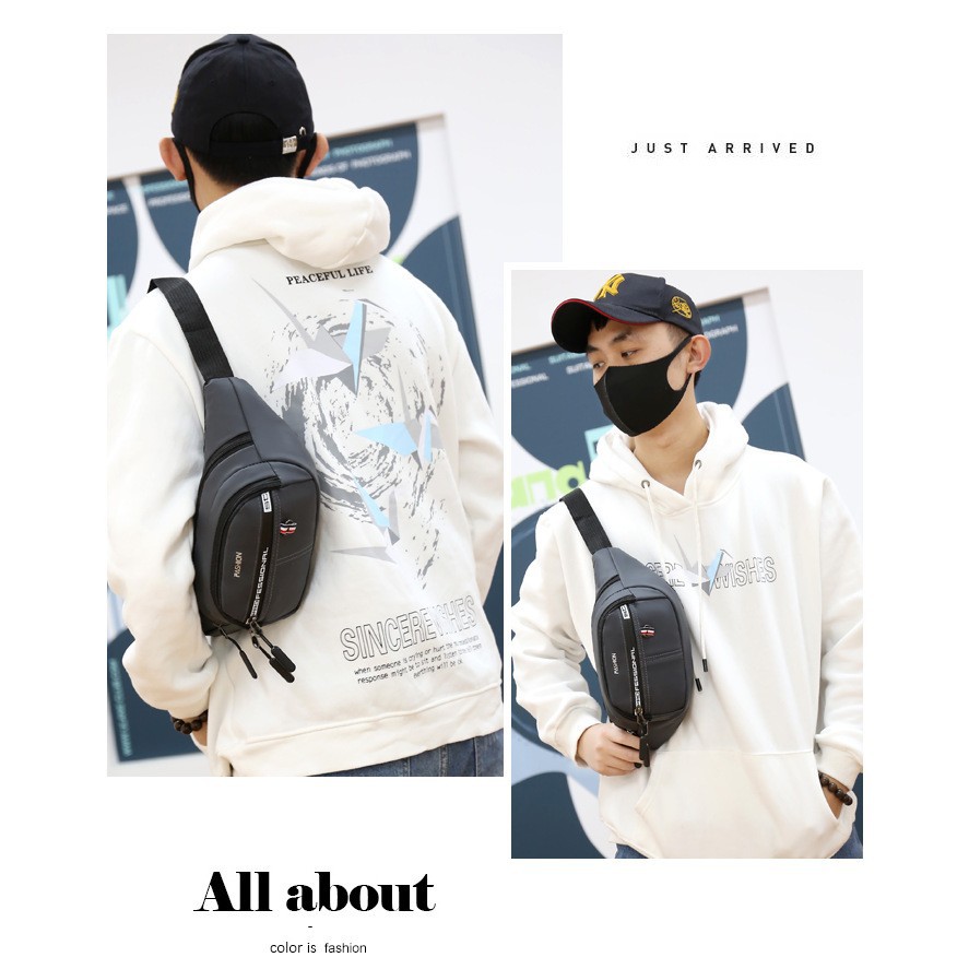 Large-capacity cash register waist bag, Oxford fabric couple crossbody waist bag, fashionable and versatile, small change business bag wholesale and consignment Application Scenario