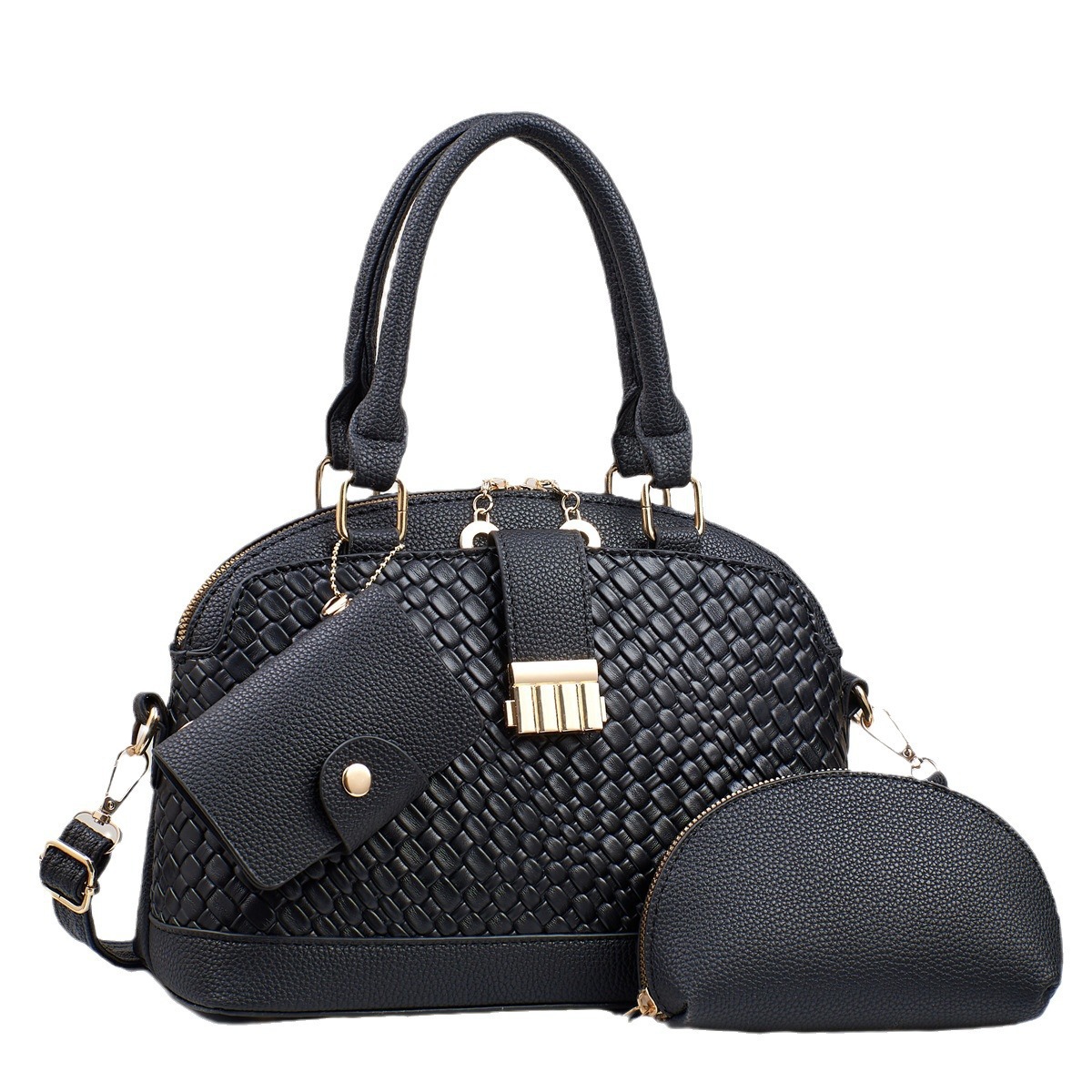 This year's popular women's mother-and-child bag, a retro, simple and fashionable handbag set, a three-piece shell single-shoulder crossbody bag for 2024 Item Picture