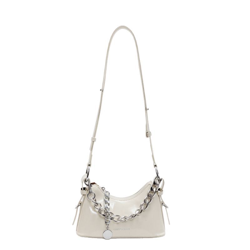 The 2025 new stylish and versatile single-shoulder underarm bag, a cross-border retro chain hand-held baguette bag Item Picture