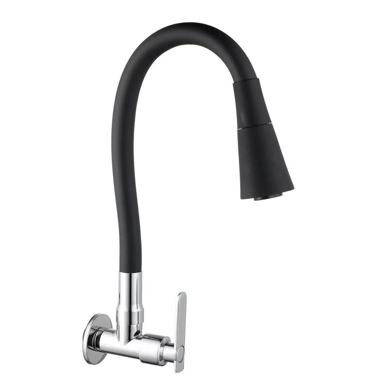 Color universal pipe faucet for foreign trade, wall-mounted single-cooling faucet, kitchen faucet, balcony laundry sink faucet Item Picture